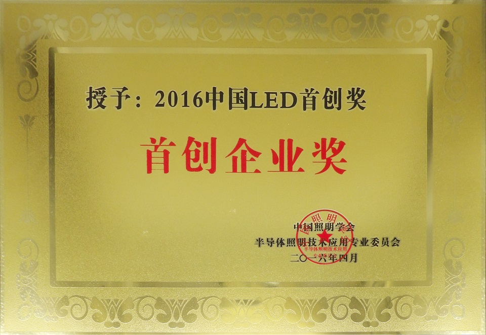 中国LED首创企业奖